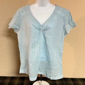 4/$15 Lane Bryant Light Blue Blouse